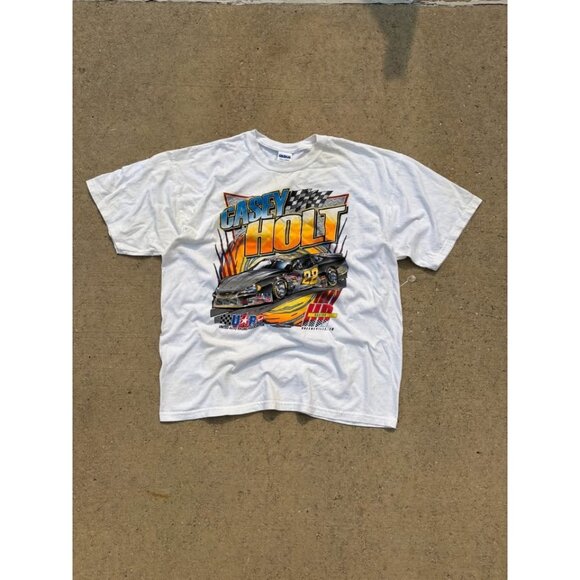 Vintage Casey Holt NASCAR Racing Graphic T shirt - Picture 1 of 8